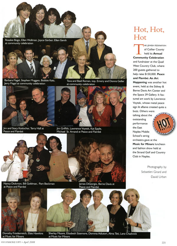 Peace and Flambe' event press