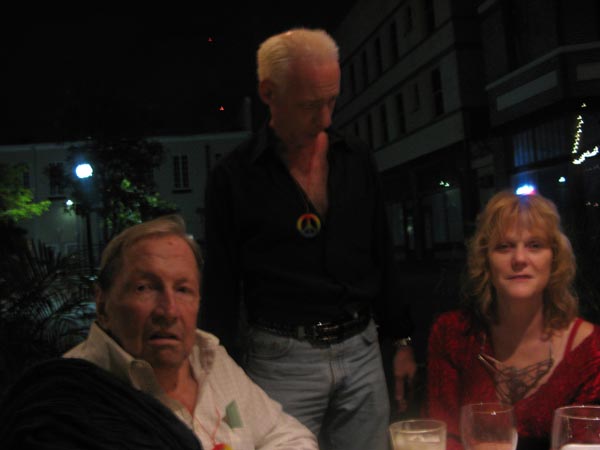 Bob Rauschenberg, Michael St. Amand and Kat Epple dinner after VIP opening.